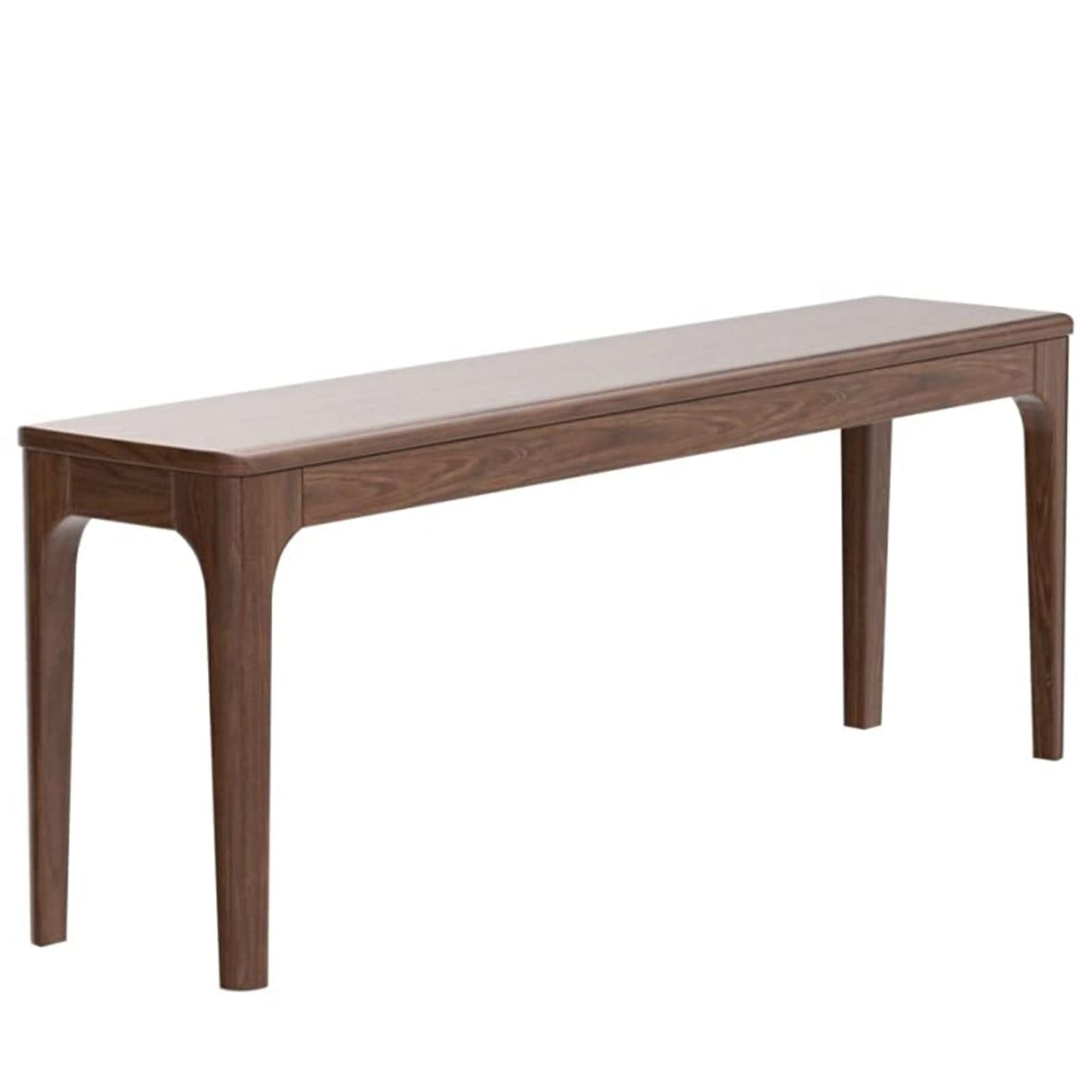 MU RONG Dining Bench, Wood Bench Solid USA Oak Walnut Color Bench Indoor Dining Room Table Home Bedroom Bed End Restaurant Modern Hallway Furniture, 39.4" W x 13.8" D x 17.7" H
