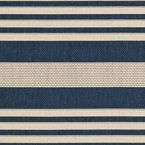 SAFAVIEH Courtyard Collection Area Rug - 5'3" x 7'7", Navy & Beige, Non-Shedding & Easy Care, Indoor/Outdoor & Washable-Ideal for Patio, Backyard, Mudroom (CY6062-268)