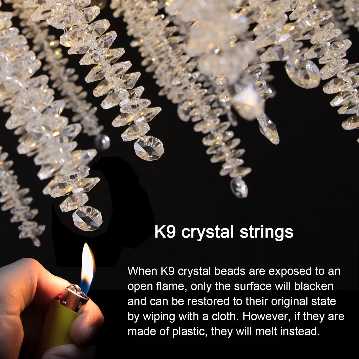 Puvaue Crystal Tree Branches Chandeliers Gold Luxury Round Raindrop Pendant Light Fixture 9 Light Tassel Ceiling Hanging Light for Dining Room Bedroom Living Room Entryway 23.7"