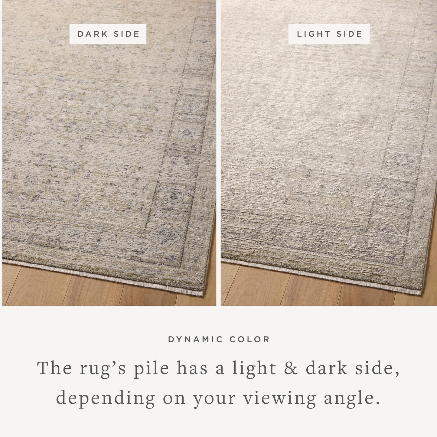 Loloi Amber Lewis Alie Collection ALE-03 Taupe/Dove 5'-3'' x 7'-9'', .13'' Pile Height, Area Rug