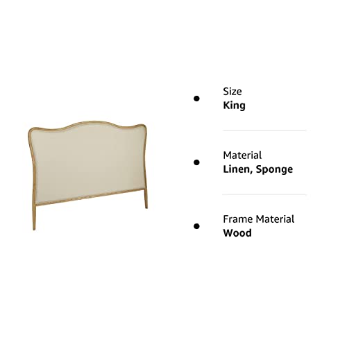 Creative Co-Op Oak & Linen King Size Headboard