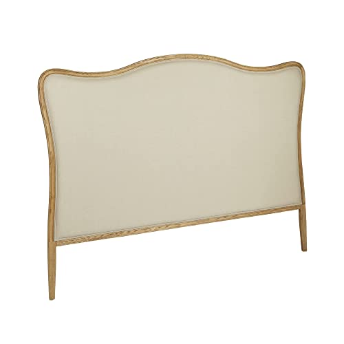 Creative Co-Op Oak & Linen King Size Headboard