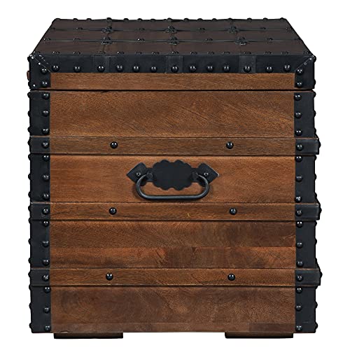 Signature Design by Ashley Kettleby Vintage Wood Storage Trunk or Coffee Table with Lift Top 19", Brown