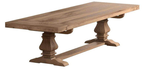 Donny Osmond Home Florence Rectangular Double Pedestal Dining Table, Rustic Smoke