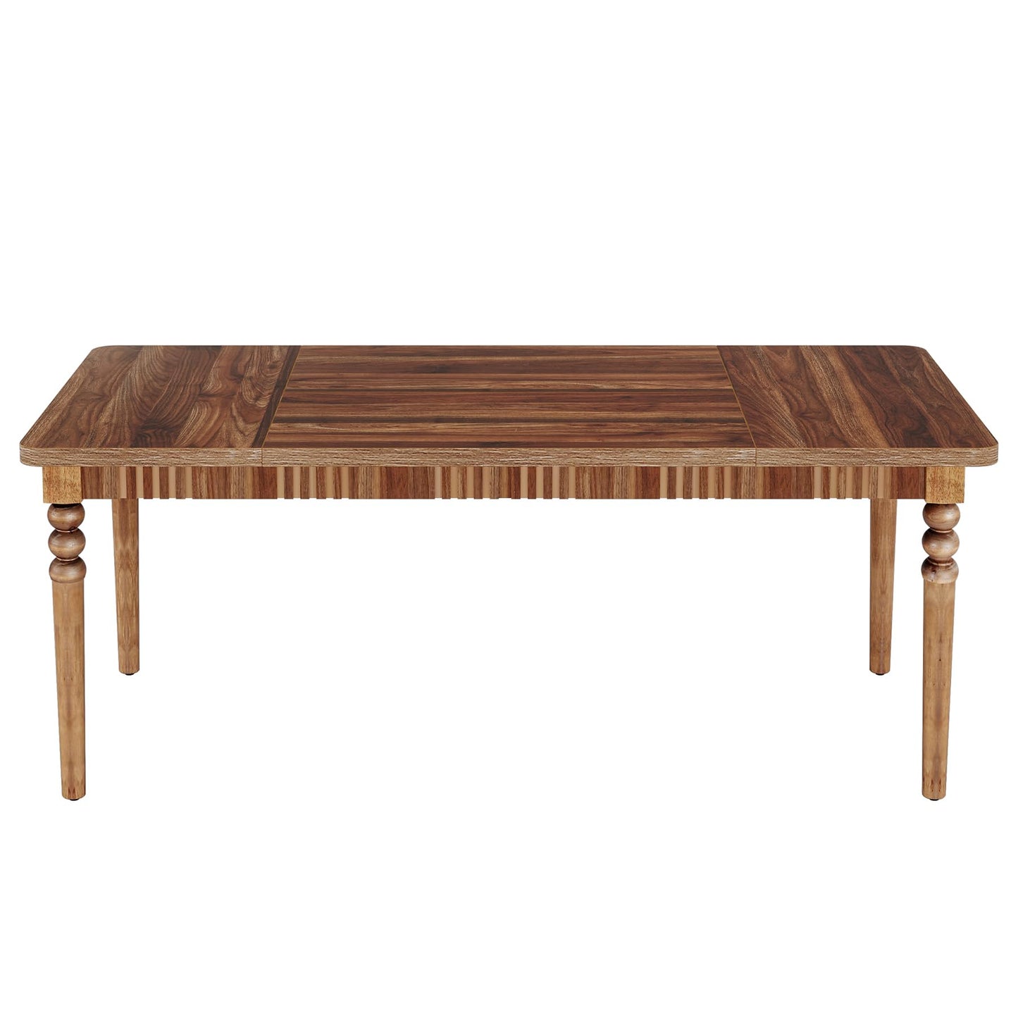 Tribesigns 63-Inch Executive Desk, Large Office Computer Desk with Solid Wood Turned Legs, Farmhouse Study Writing Table Conference Table for Home Office, Workstation Business, Walnut